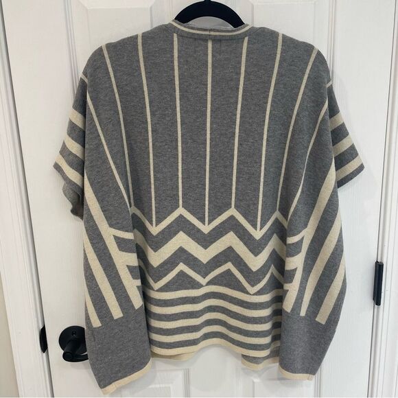 La Fee Verte Anthropologie Gray Hudsen Open Poncho Cardigan Women’s Size XS - Picture 4 of 5